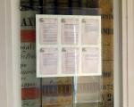 I materiali dell'iniziativa esposti nell'atrio dell'Archivio Storico del Comune di Firenze.