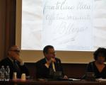 Archivio di Stato di Milano, 12 ottobre. Da sinistra: Pietro Petraroia, direttore generale Consorzio Villa Reale e Parco di Monza, il giudice Guido Salvini e Benedetta Tobagi, conduttrice del dibattito.